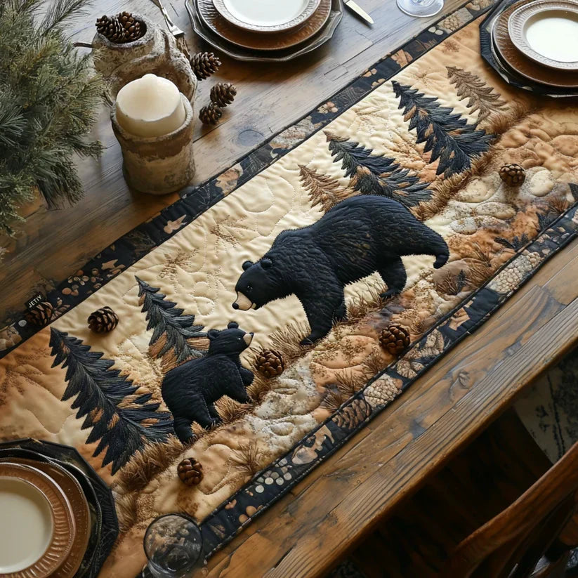Mia Ottawa - Quilted Table Runner – Black Bear Family