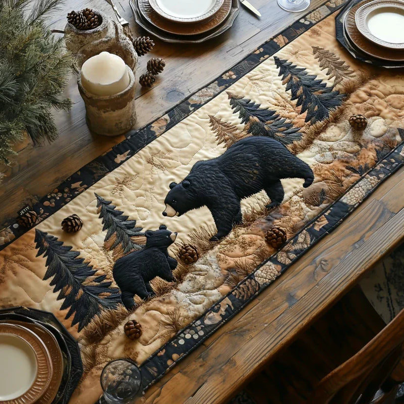 Mia Ottawa - Quilted Table Runner – Black Bear Family