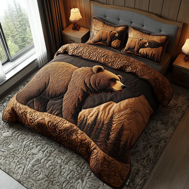 Mia Ottawa - 3-Piece Quilted Bedding Set with Animal Motif