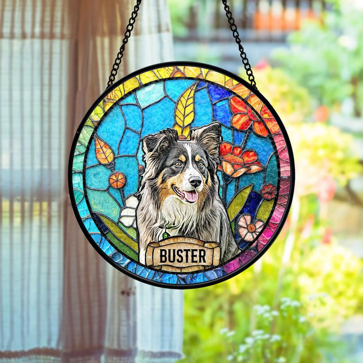 Personalized Dog Stained Glass Suncatcher